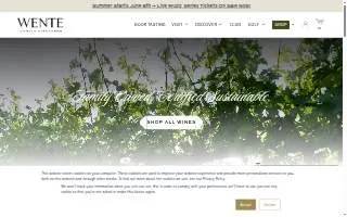 Wente's website