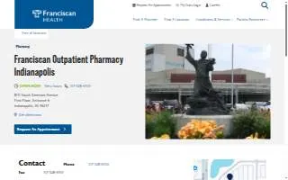Franciscan Outpatient Pharmacy Indianapolis website