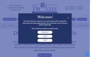 Dr Aziz Pharmacy website