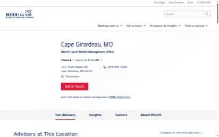 Merrill Lynch Wealth Management of Cape Girardeau website