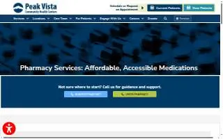 Peak Vista Pharmacy - Academy Campus website