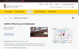 UM Pharmacy at Redwood website