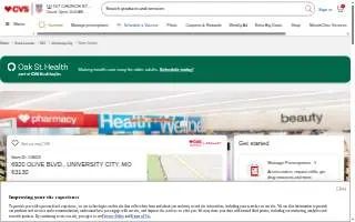 CVS Pharmacy of University City website