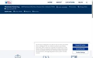 Westminster Family Drug of Oklahoma City website