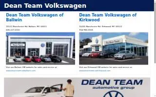 Dean Team Volkswagen of Ballwin website