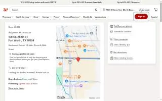 Walgreens of Fort Worth website