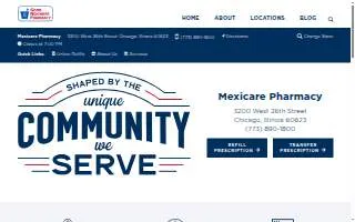 Mexicare Pharmacy website