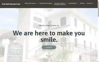 City Park Dental Care website