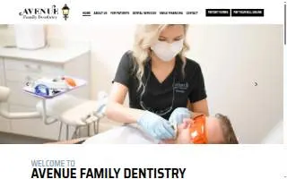 Avenue Family Dentistry website
