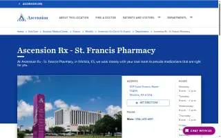 Ascension Rx - St. Francis Pharmacy of Wichita website
