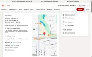 Walgreens of Bakersfield website