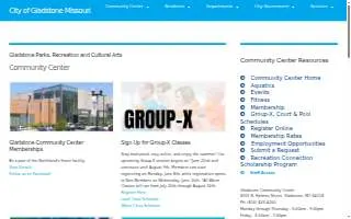Gladstone Community Center website