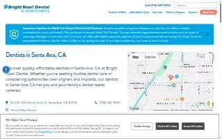 Bright Now! Dental & Orthodontics - Santa Ana website