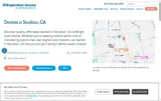 Bright Now! Dental & Orthodontics - Stockton website