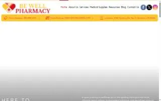 BE WELL PHARMACY of Stockton website