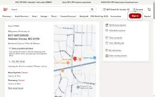 Walgreens of Webster Groves website