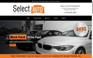 Select Auto Store website
