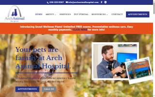 Arch Animal Hospital website
