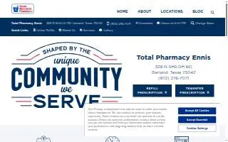 Total Pharmacy Ennis website