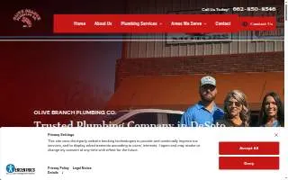 Olive Branch Plumbing Co of Southaven website