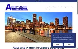 Acceptance Insurance of Hattiesburg website