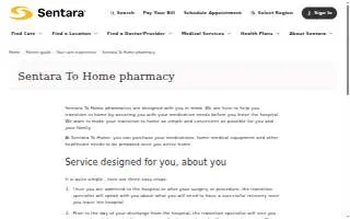 Sentara To Home website