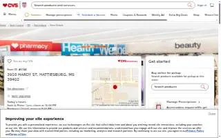 CVS Pharmacy of Hattiesburg website