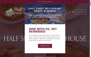 Half Shell Oyster House of Biloxi website