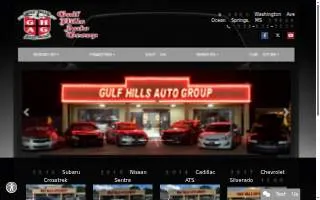 Gulf Hills Auto Sales website