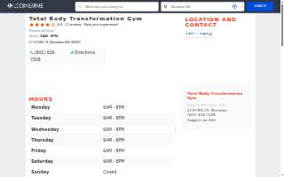 Total Body Transformation Gym