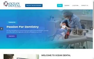 Ocean Dental of Des Moines website
