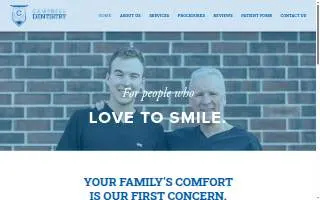 Campbell Dentistry website
