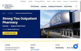 University of Rochester Medicine Pharmacy – Strong Ties Outpatient Pharmacy