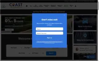 Coast Chevrolet website