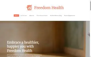 Freedom Health and Wellness website