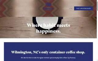 Blue Cup Roastery website