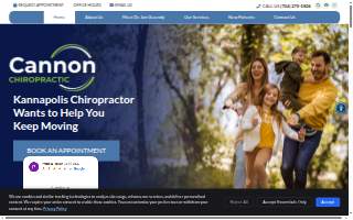 Cannon Chiropractic website