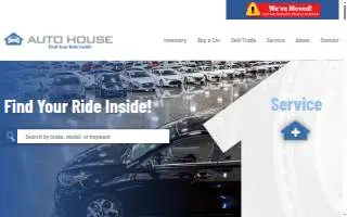 Auto House of Mooresville website