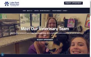 Lake Park Animal Clinic website