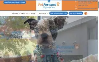 PetForward Urgent Care website