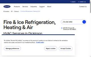 Fire and Ice Refrigeration Heating and Air website