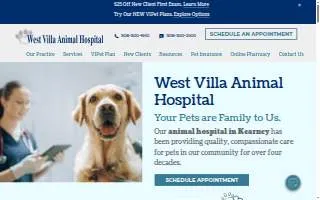 West Villa Animal Hospital website