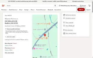 Walgreens Pharmacy of Bedford website