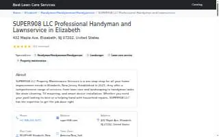 SUPER908 LLC Professional Handyman and Lawnservice website
