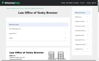 Law Office of Yanky Brenner website