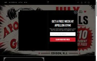 Apollon Gym website