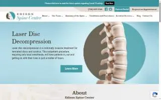 Edison Spine And Joint Care website