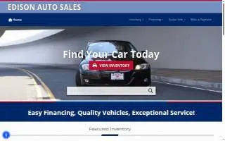 Edison Auto Sales website