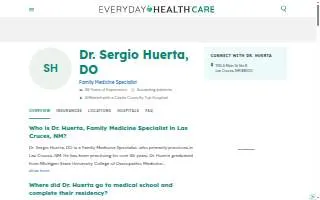 Sergio Huerta, DO website