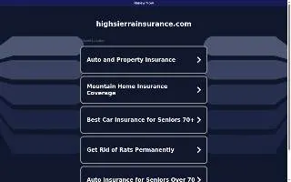 High Sierra Insurance of Sparks website